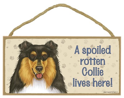 Dog plaques that are USA made that measure 5" x 10" in size - A spoiled rot…
