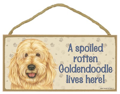 Dog plaques that are USA made that measure 5" x 10" in size - A spoiled rot…
