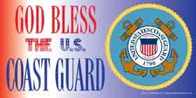 God Bless the U.S. Coast Guard (with picture of CG emblem.)   Military Wate…