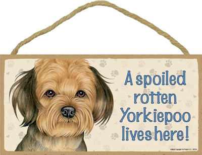 Dog plaques that are USA made that measure 5" x 10" in size - A spoiled rot…
