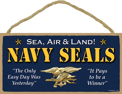 Military - Navy Seals Wood Plaque