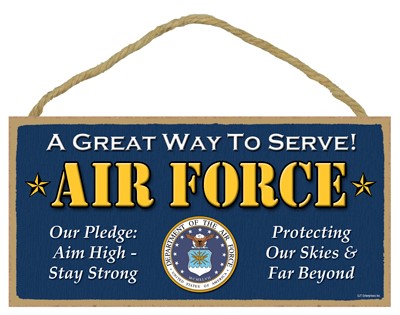 Military - U.S. Air Force Wood Plaque Sign