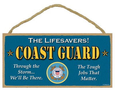Military - U.S. Coast Guard Wood Plaque Sign