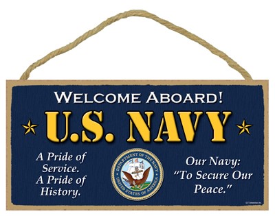 Military - U.S. Navy Wood Plaqu Sign