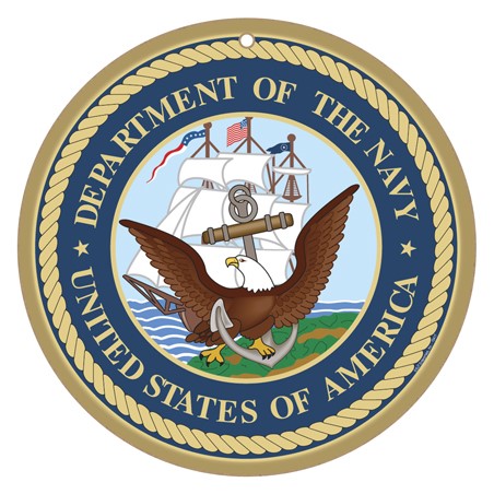Military Navy Logo Round Wood Plaque Sign