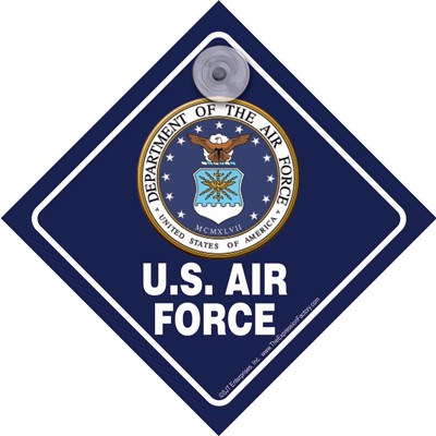 US Air Force Auto Attitudes Car Signs with suction cup - military