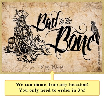 Bad to the bone wood fridge magnets - measure 2.5" x 3.5" x 1/8"  thick. Pi…