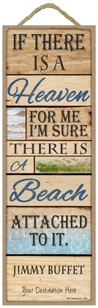 Wood Plank With Jimmy Buffet Quote