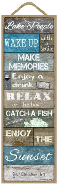 Lake Rules Wood Plank