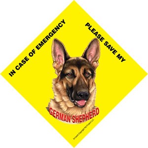 In Case of Emergency Please Save my German Shepherd / Save My Pet signs wit…