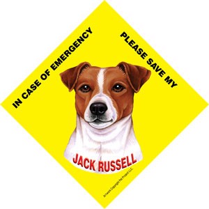 In Case of Emergency Please Save my Jack Russell / Save My Pet signs with s…