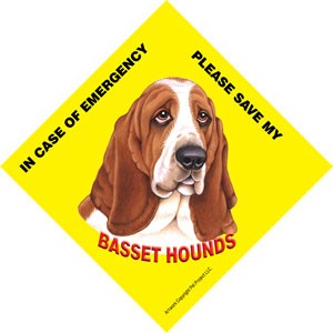 In Case of Emergency Please Save my Basset Hounds / PLURAL Save My Pet sign…