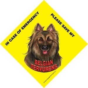 In Case of Emergency Please Save my Belgian Tervurens / PLURAL Save My Pet …