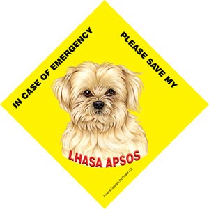In Case of Emergency Please Save my Lhasa Apsos / PLURAL Save My Pet signs …