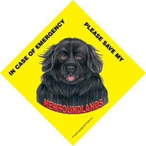 In Case of Emergency Please Save my Newfoundlands / PLURAL Save My Pet sign…
