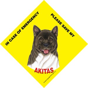 In Case of Emergency Please Save my Akitas / PLURAL Save My Pet signs with …