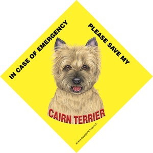 In Case of Emergency Please Save my Cairn Terrier (tan, fawn) / Save My Pet…