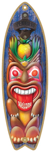Tiki Welcome - Surfboard bottle opener