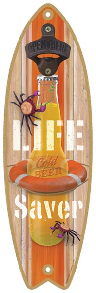 Life Saver (Beer bottle in a life preserver) Surfboard bottle opener