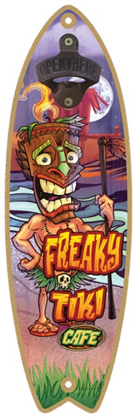Freaky Tiki Cafe - Surfboard bottle opener