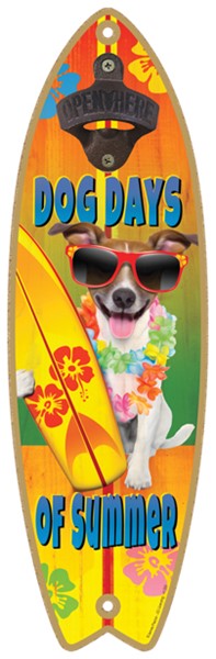 Dog Days of Summer (cute terrier) - Surfboard bottle opener