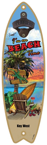 I'm on Beach Time - Surfboard Bottle Opener