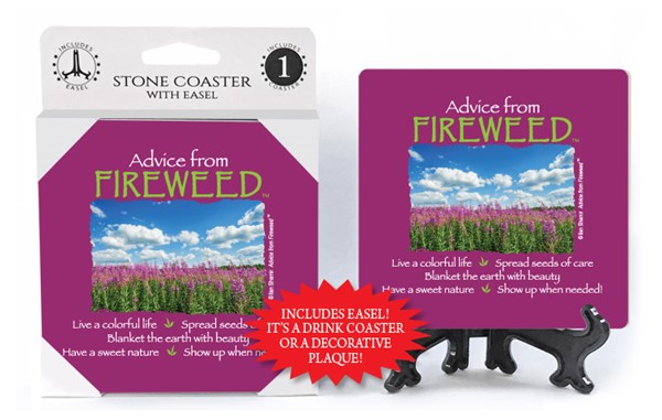 Fireweed / Advice From - 4" x 4" Table Coaster - 1 Per Pack With Easel