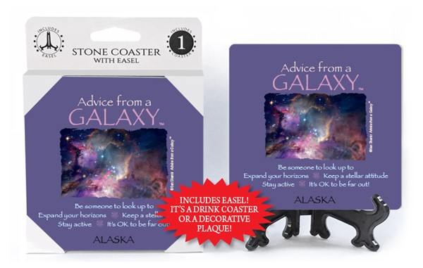 Galaxy / Advice From - 4" x 4" Table Coaster - 1 Per Pack With Easel