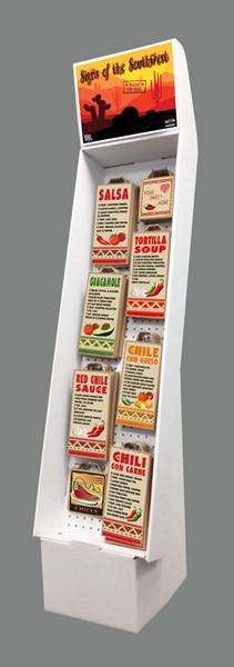 SOUTHWEST CHILE RECIPES ON WOOD SIGNS Cardboard Floor Display
