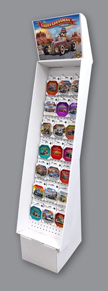 1- HOT ROD COASTERS by Larry Grossman Cardboard Floor Display