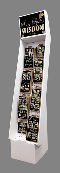 1- SONG LYRICS WOOD SIGNS Cardboard Floor Display