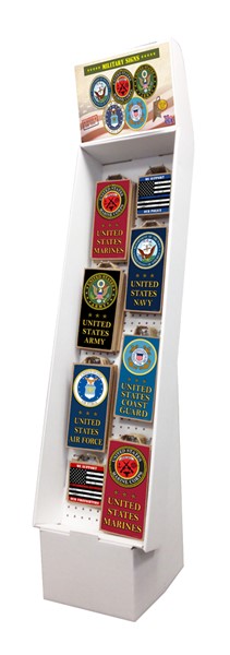 1- MILITARY  SERVICE WOOD SIGNS Cardboard Floor Display