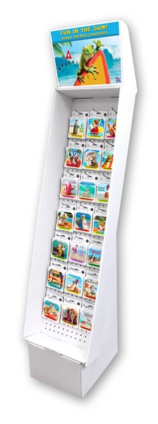 1- AVANTI BEACH THEMED TABLE COASTERS Cardboard Floor Display