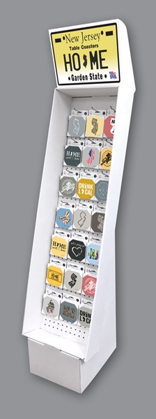 1- New Jersey TABLE COASTERS - Cardboard Floor Display