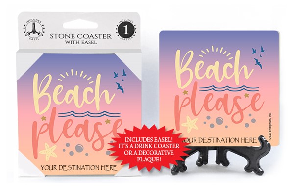 Beach please absorbent stone coaster