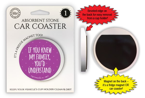I have a nice body. Its in my trunk. 2.6" 1-pack stone car coaster with magnet /
