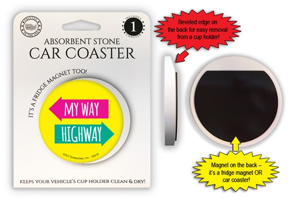My way/ highway -  arrows pointing opposite directions  2.6" 1-pack stone car co