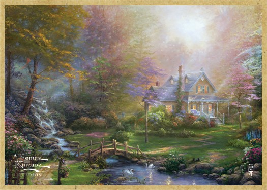 A Mother's Perfect Day wood fridge magnet featuring the artwork of Thomas Kinkad