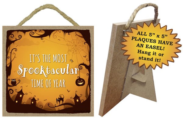 Its the most spooktacular time of year / Autumn / Halloween themed 5" x 5" wood