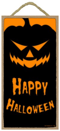 Happy Halloween   jackolantern / Autumn / Halloween themed 5" x 10" wood plaque
