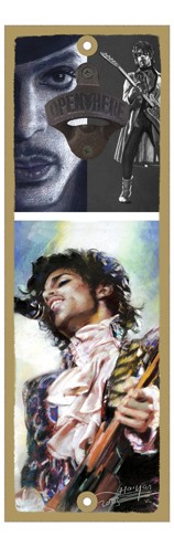 Prince collage bottle opener wood plaque / sign