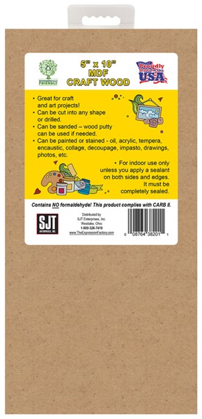 5" x 10" MDF wood for crafting