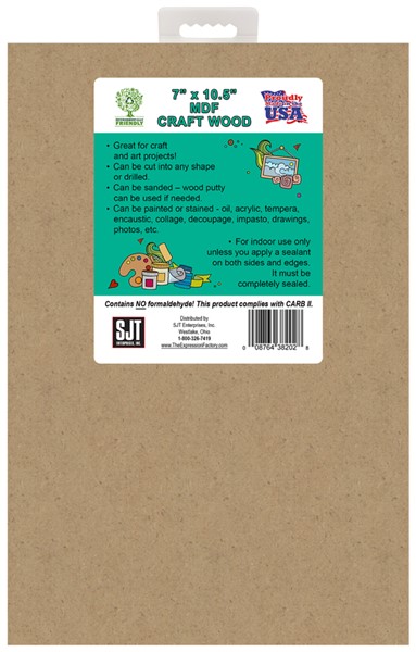 7" x 10.5" MDF wood for crafting