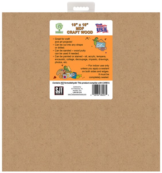 10" x 10" MDF wood for crafting