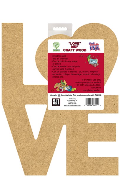 Love Plaque 8" x 10"  MDF wood for crafting