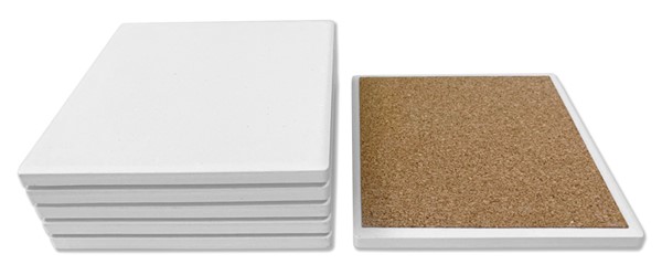 4" x 4" absorbent stone table coasters - 100 bulk in factory box / for crafting