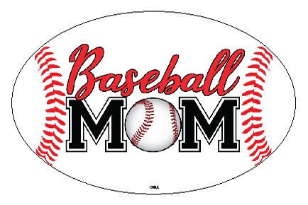 Baseball Mom - red stitching