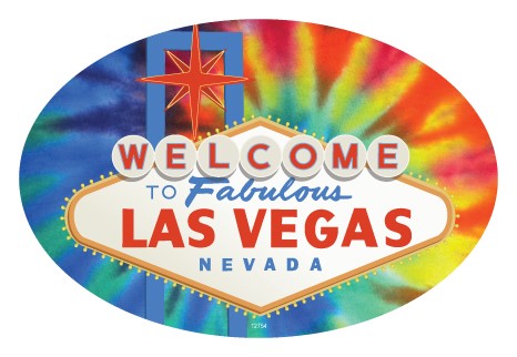 Las Vegas Welcome Sign - tie dye background