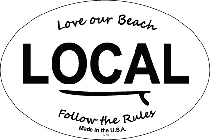 LOCAL - Love our Beach - Follow the Rules (white bkgd & black text)