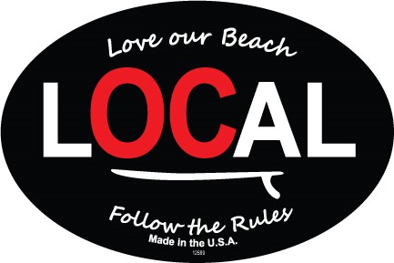 LOCAL - Love our Beach - Follow the Rules (white bkgd & black text) OC in red